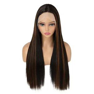 Black/Light Auburn Lace Wig
